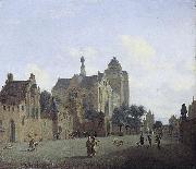 Jan van der Heyden The church at Veere oil painting